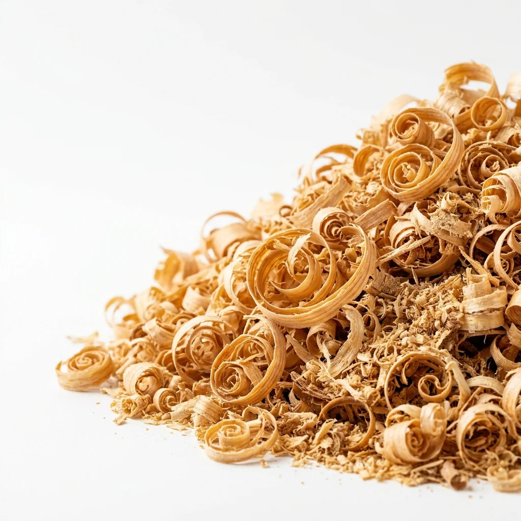 Realistic wood shavings and sawdust